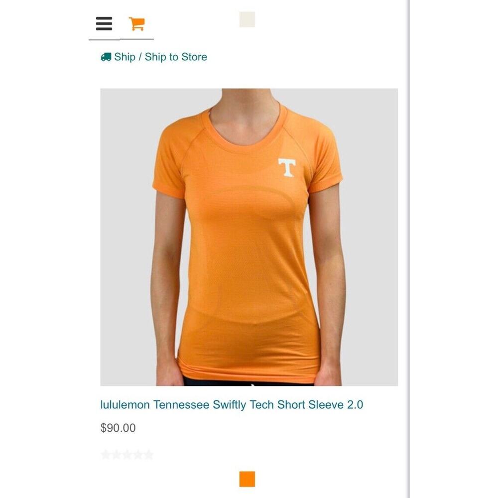 Lululemon Tennessee Swiftly Tech Short Sleeve Shirt Size 0